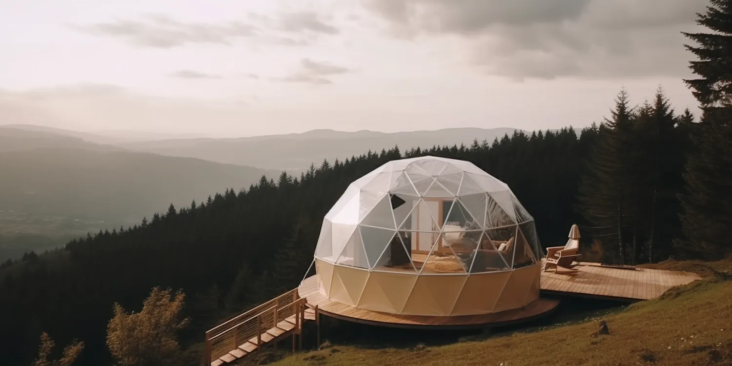 Glamping namiot sferyczny